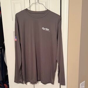 Real Tight Men's Long Sleeve Gray Fishing Shirt